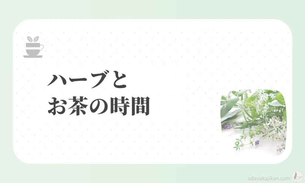 ハーブとお茶の時間 - フレッシュハーブが並ぶ写真